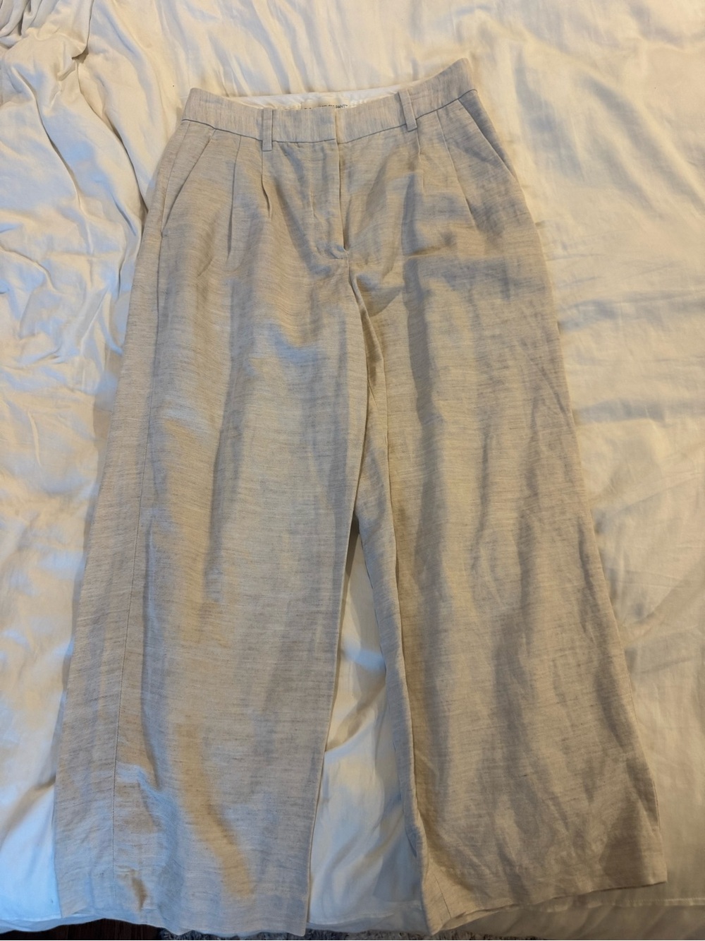 Aritzia Linen Wide Leg Pants Barely Worn